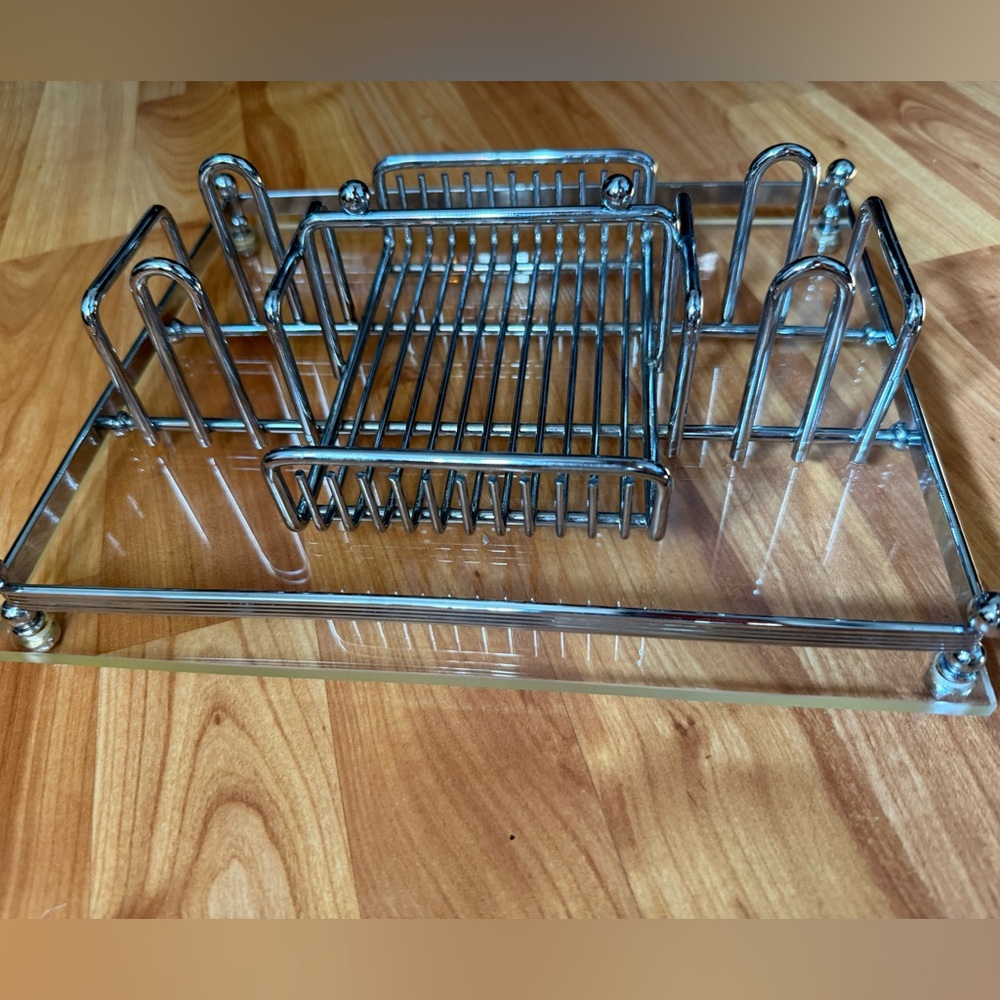 Vintage Lucite Silverware Caddy